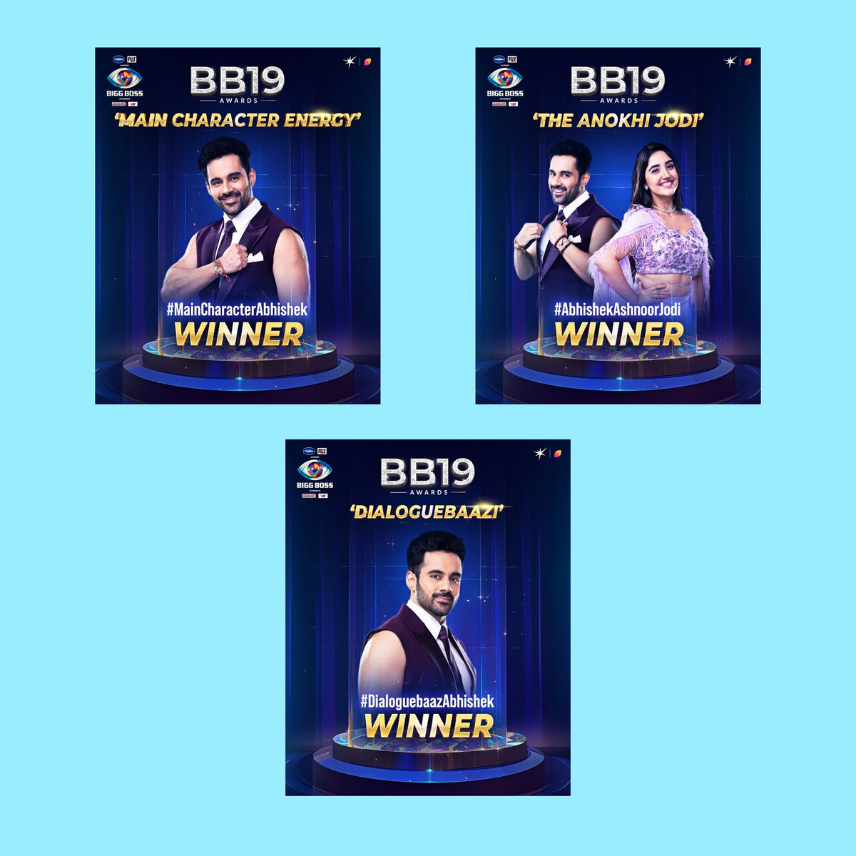 He was nominated in three award categories, and guess what, he won all three!

#AbhishekBajaj #Biggboss19 #BB19