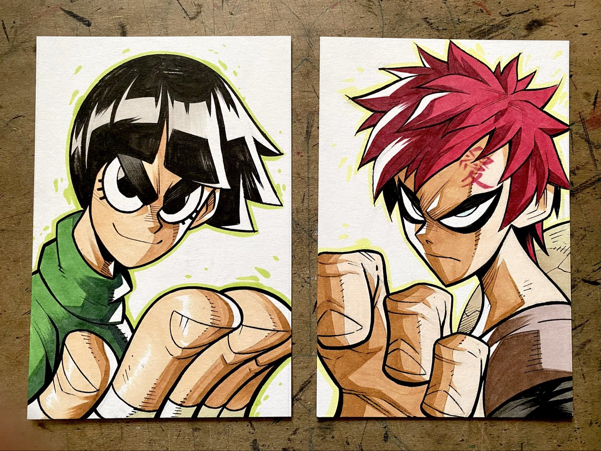 🍃LEE VS GAARA🪨

A timeless fight and easily in my top five Naruto picks.
-
Both sketches are available at colorreaper.com. Holiday sale ends today! Use code: REAPER30 for 30% off on any order.

#naruto #rocklee #gaara