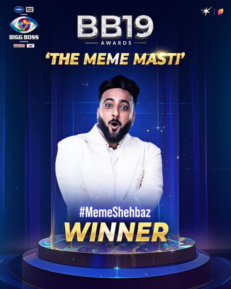 AGreenEyedMnstr's tweet photo. Burrrrraaaaaaahhhh !!!
@ShehbazBadesha wins THE MEME MASTI title 

#ShehbazBadesha #BiggBoss19Finale https://t.co/VEmZdVmoAa