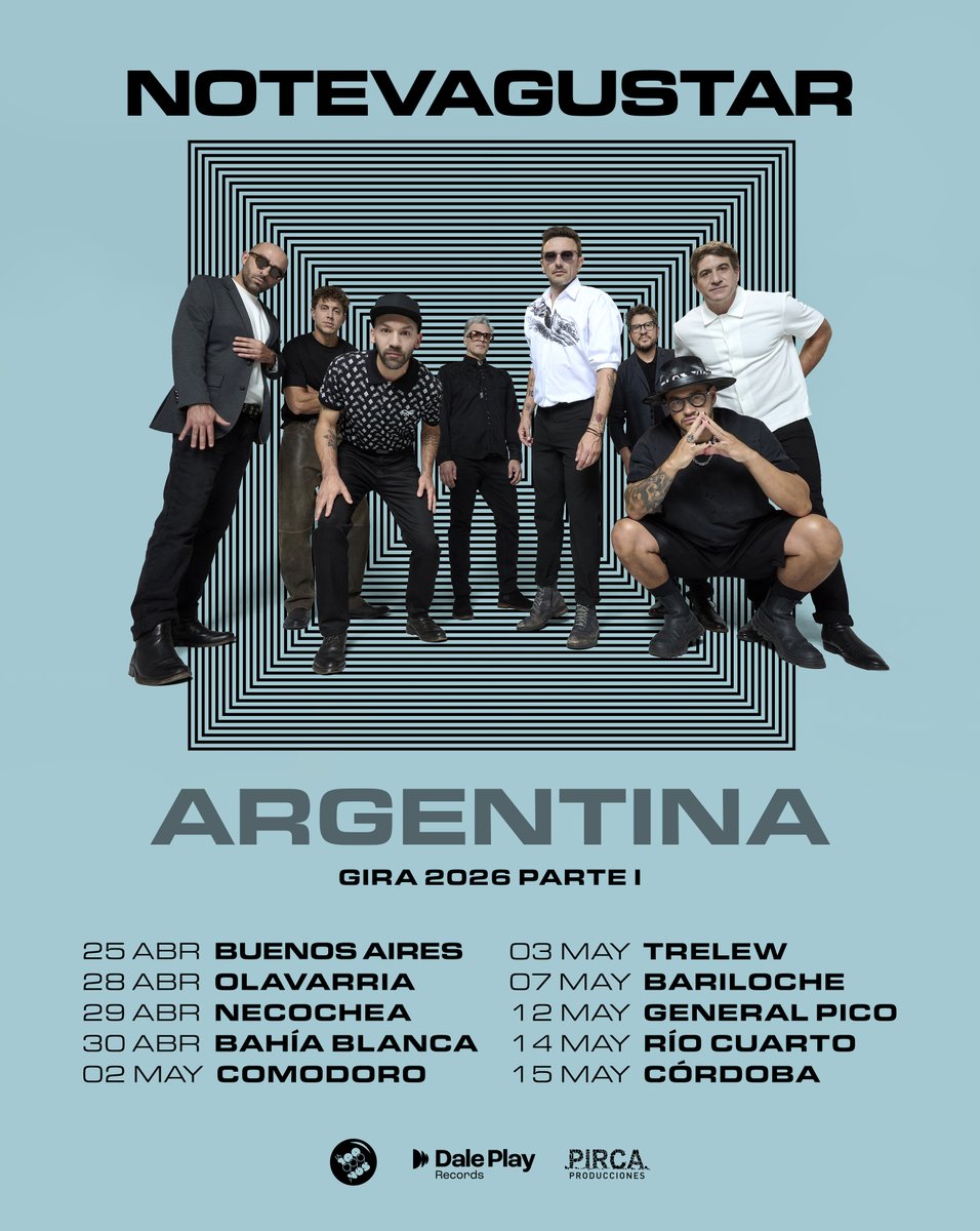 🇦🇷 ¡ARGENTINA! 🇦🇷 Atención!!
PRIMERA PARTE DE LA GIRA FLORECE EN EL CAOS DE 2026 CONFIRMADA!!
Nos reencontramos en abril y mayo! 🙌

🎫 Las entradas para todos los shows salen a la venta este miércoles 10/12 a las 10am: linktr.ee/NTVG