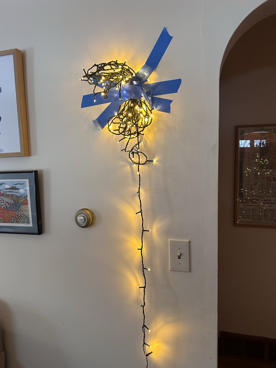 The holiday lights are up 💪