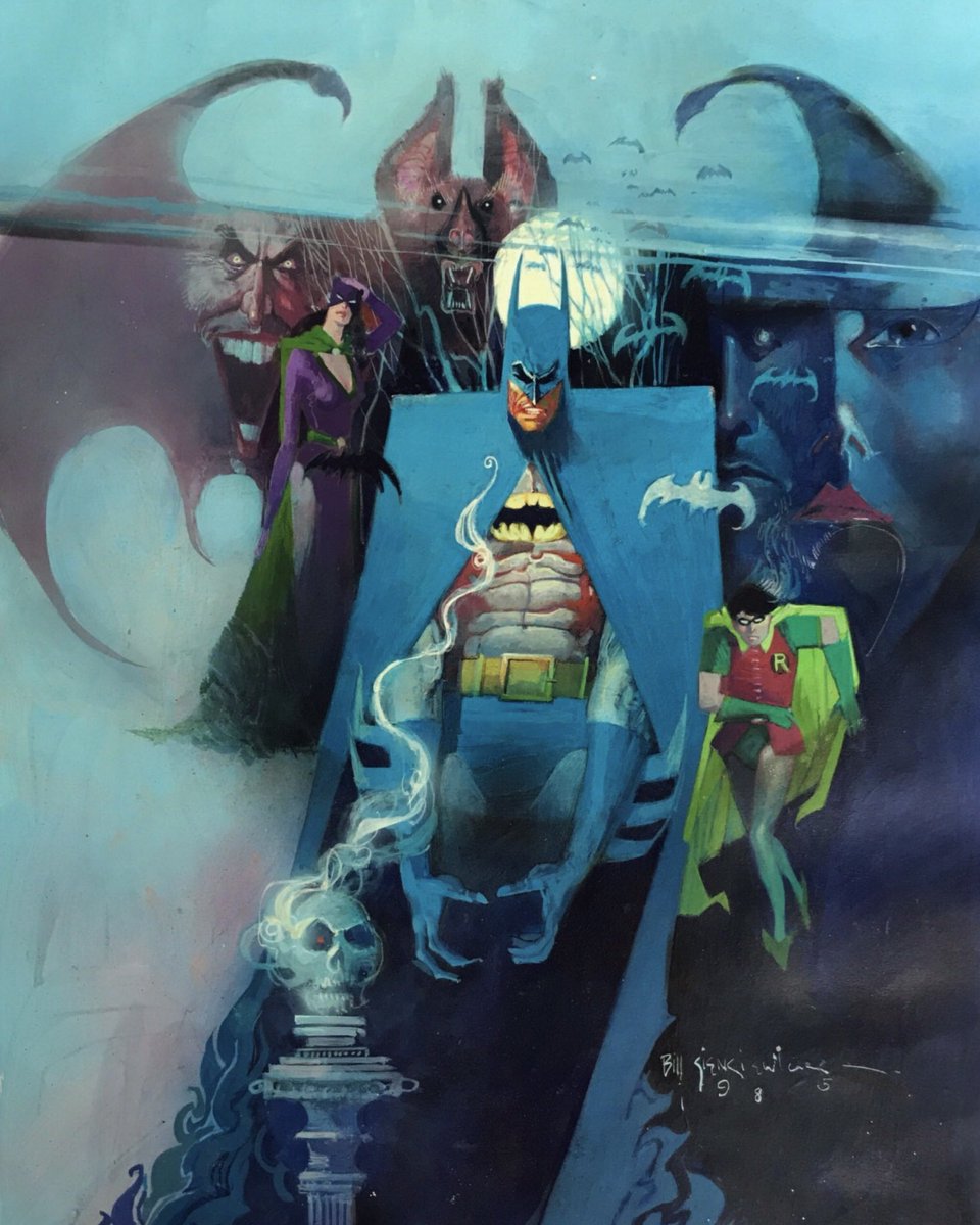 TheBatHome's tweet image. batman #400 cover by bill sienkiewicz