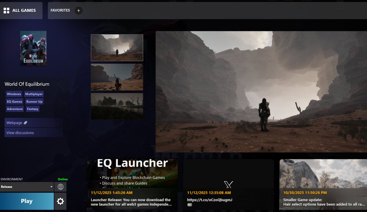 Equilibrium Games tweet media