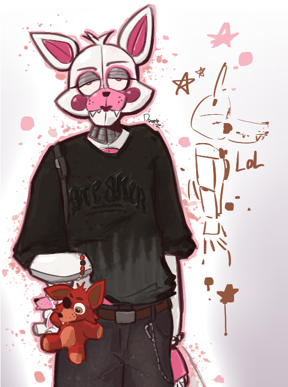 wanted to draw this queer in the fit I rocked for the FNAF2 movie look at this guy haha wtf