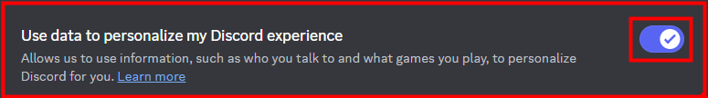 Discord_Edating's tweet image. Discord Checkpoint Requirement, make sure your toggle is set ON or OFF, depending on preferences. (they *might* be collecting your data anyway)