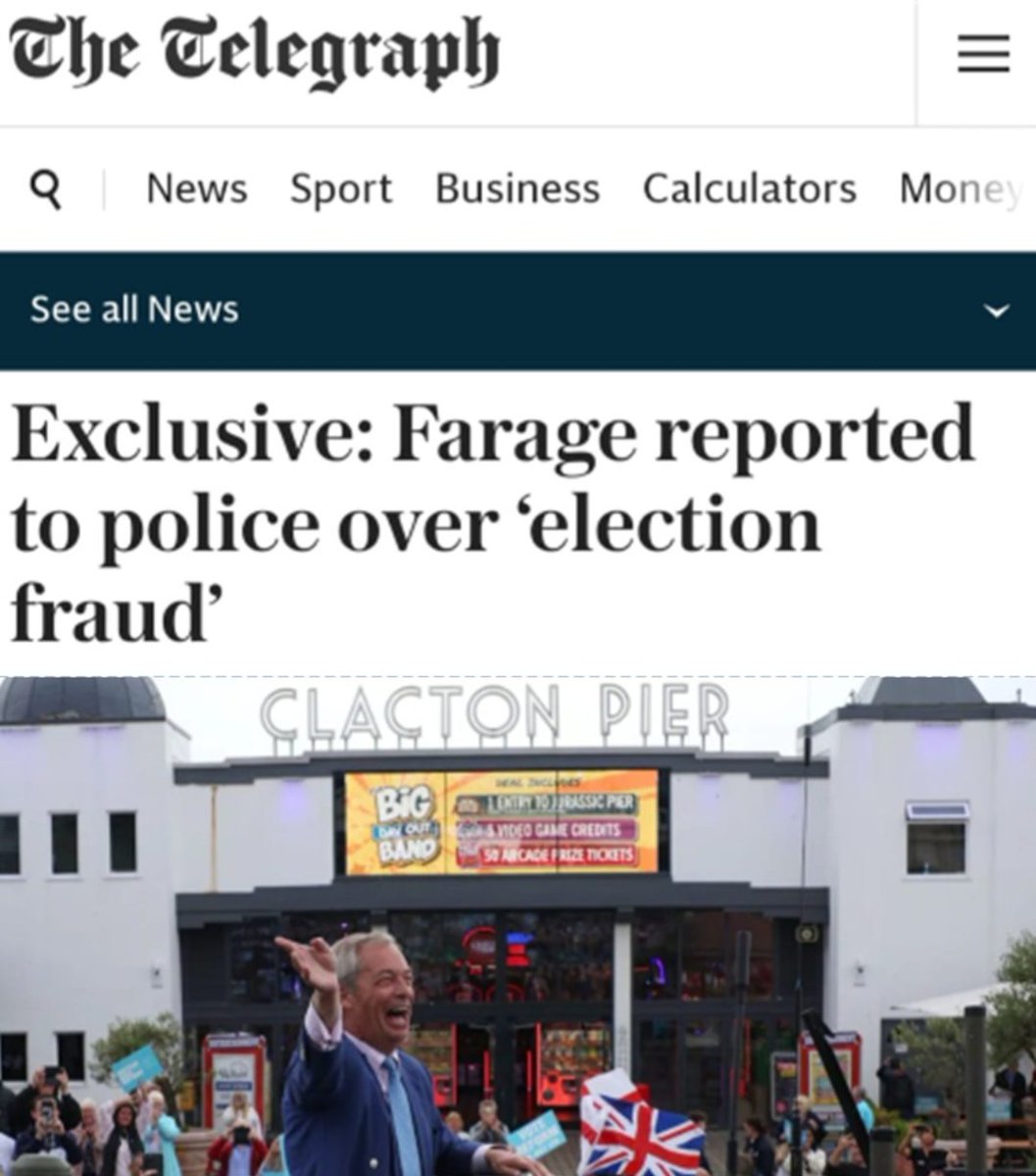 We can only assume Nigel Farage is planning to hold one of his emergency press conferences tomorrow to set out the facts here. 

We'll wait...
telegraph.co.uk/politics/2025/…