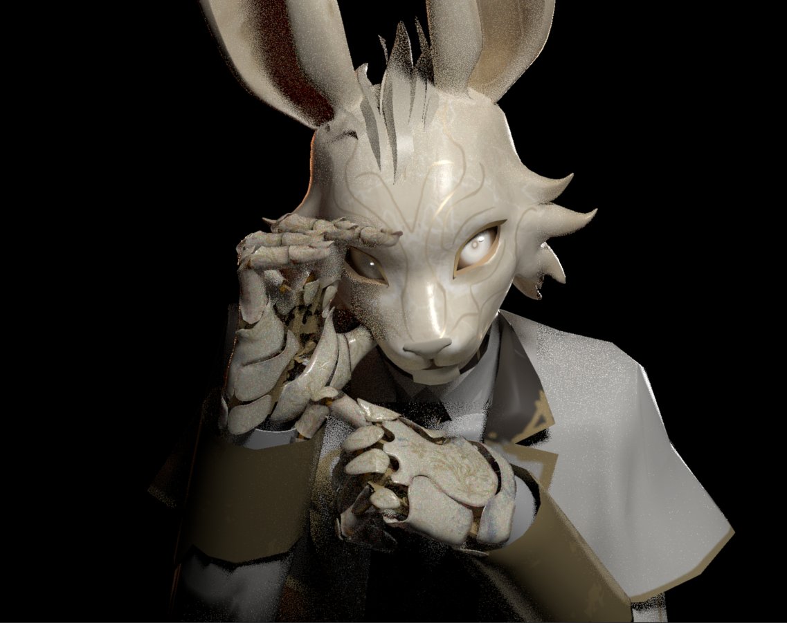 Tr0xaz's tweet image. I'm still pretty happy with how my oc model turned out, it's fun to open the project file and play around every once in a while