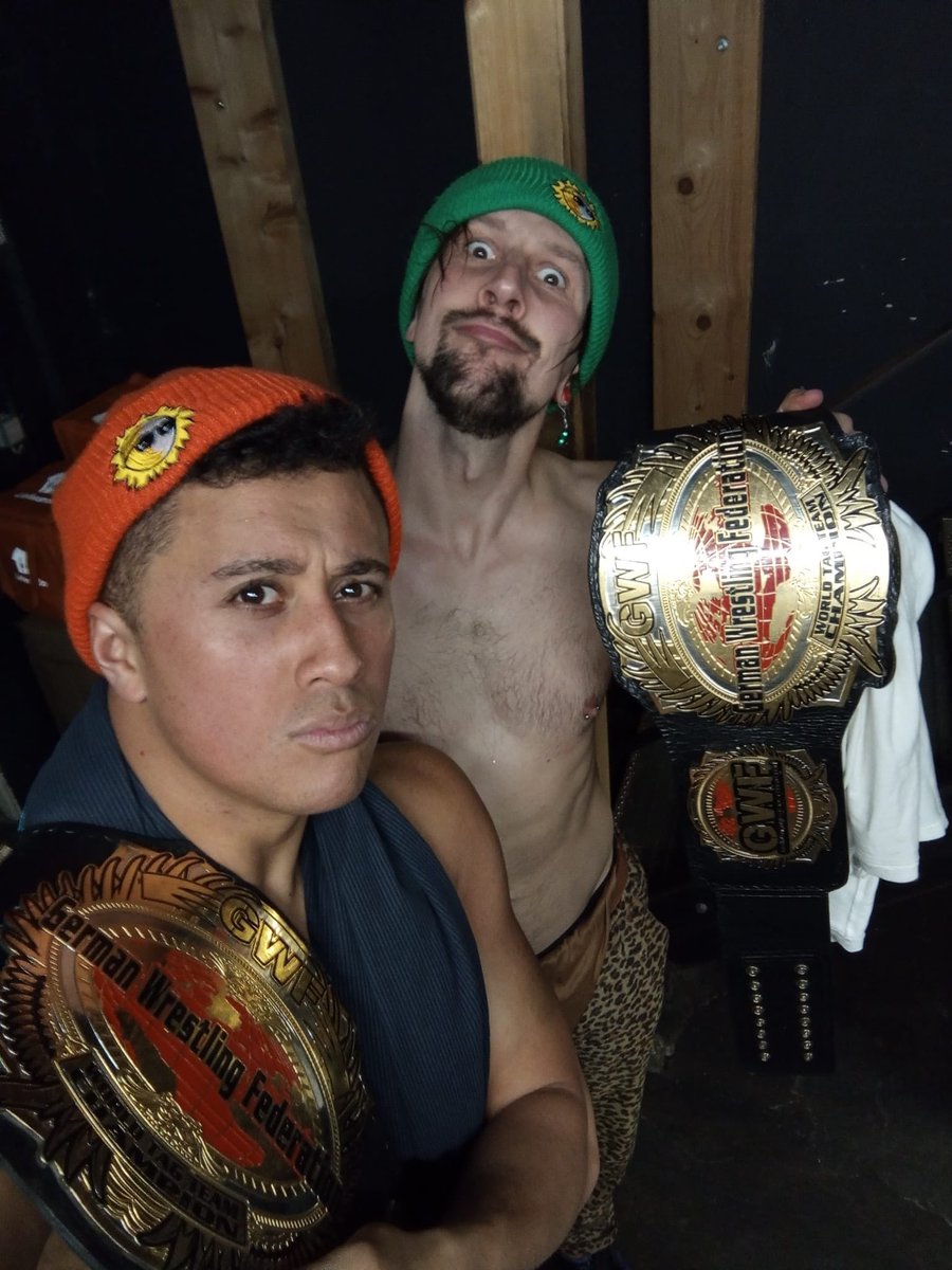 ChuckMambo's tweet image. Everything about @WeAreGWF is MAGIC!!

most of all the incredible locker room and HEAVENLY crowd!!

Proud to be their champs!
And proud to do it alongside my hard headed friend!
#SunshineMachineRULES