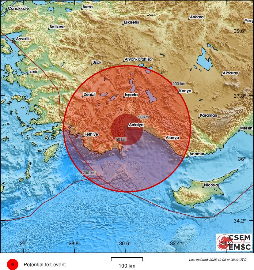 #Earthquake (#deprem) possibly felt 21 sec ago in #Turkey. Felt it? Tell us via:
📱m.emsc.eu/#app
🌐m.emsc.eu
🖥emsc-csem.org
⚠ Automatic crowdsourced detection, not seismically verified yet. More info soon!