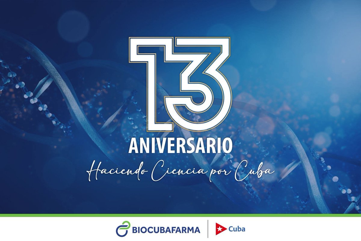Celebramos un nuevo aniversario de <a href="/BioCubaFarma/">BioCubaFarma</a>, líder en medicamentos, vacunas y soluciones innovadoras para la salud. Su labor garantiza bienestar al pueblo, proyecta la solidaridad de #Cuba al mundo y aporta a #CubaPorLaTransformaciónDigital. ¡Muchas felicidades y éxitos!