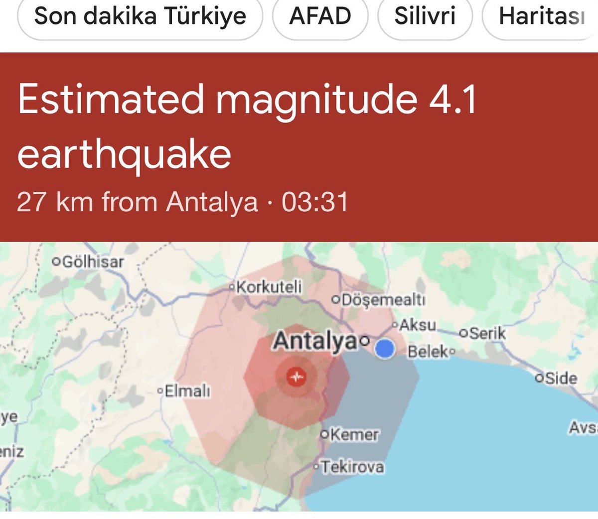 Hissettik mi? Evet!
#deprem #Antalya