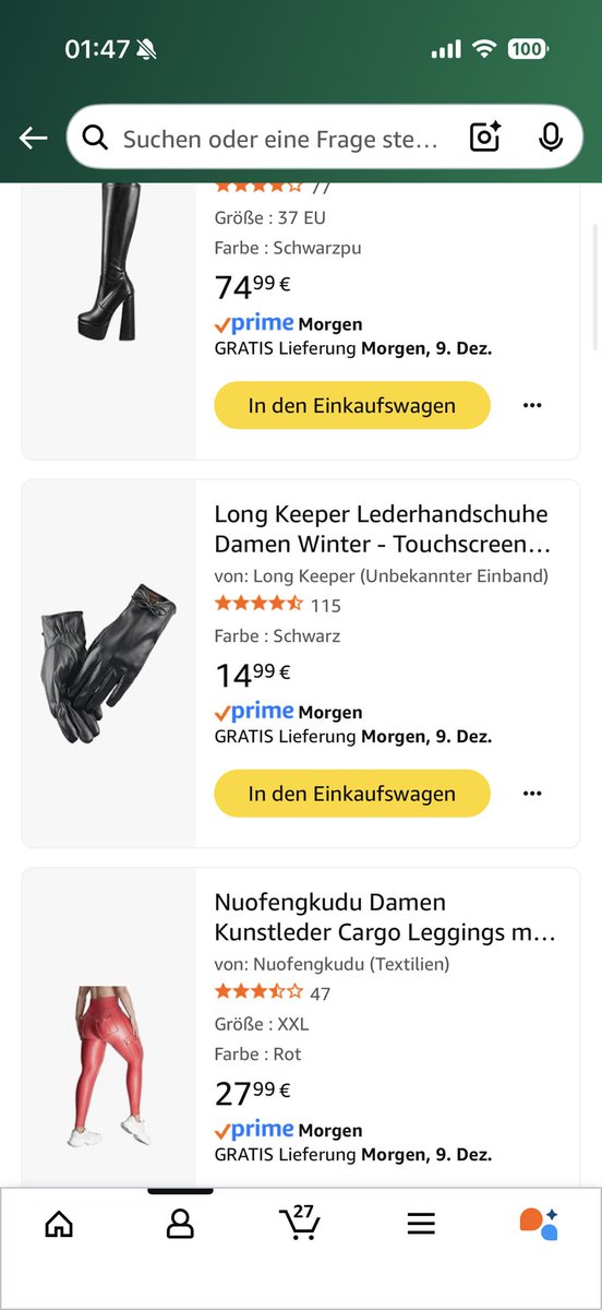 Neue Ledersachen auf der Liste