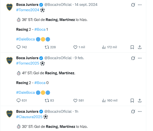 Gol de Racing Martinez