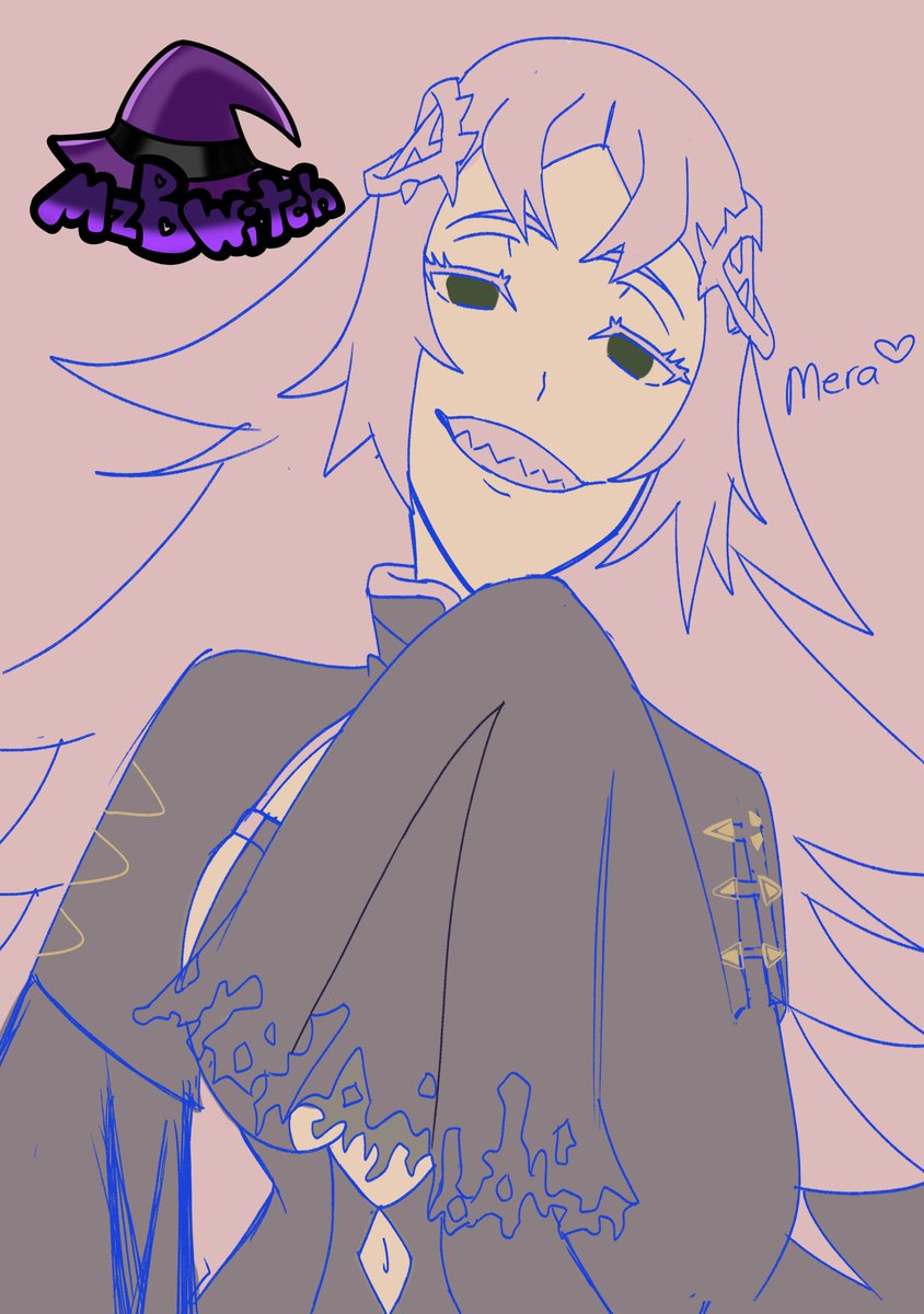 monster waifu monday is tommorrow i shall be working on Anime waifu  Mera the chimera Ultra rare card 7777  Sketch and husbandos #animefanart #WIP i used SU-Cream pencil for this