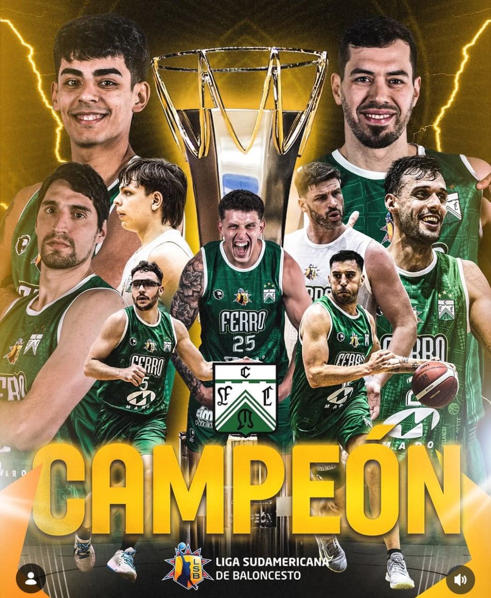 #Basquet 🏀 #Ferro CAMPEON 🏆 invicto!!! Por la Final de la <a href="/LSbaloncesto/">Liga Sudamericana</a> venció en Asunción 🇵🇾 85-68 a #RegatasCtes 🇦🇷!
MVP de la Final: <a href="/vasirani/">Vasirani</a> 19 pts y 7 reb!
Caballito conquistando America! 🇳🇬🏆🇳🇬
#VamosVerde! 💚🚂