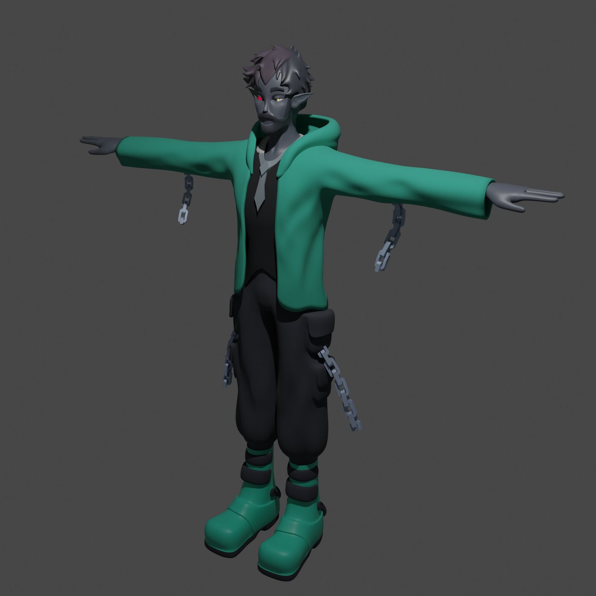 hoodie, chains, and base color added.
#b3d