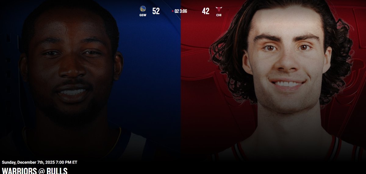 The NBA is using Kuminga as the highlight of this game and Kuminga has a DNP Coach's Decision so far tonight