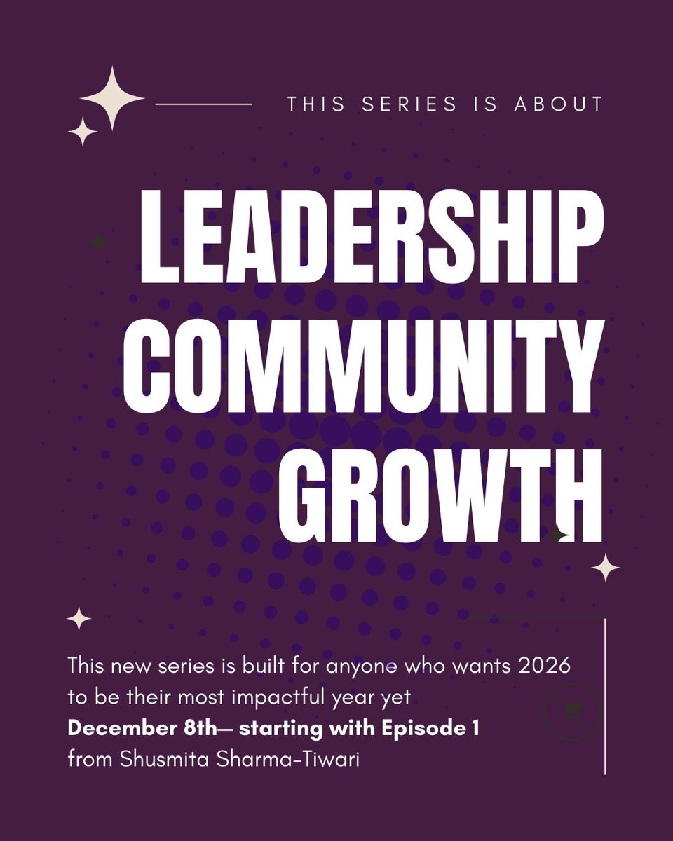 Shusmitatiwari's tweet image. Episode 1 drops tomorrow. 🎥✨

This new series is built for anyone who wants 2026 to be their most impactful year yet — in service, in community, and in personal growth.

Drop a ❤️ if you’re ready for tomorrow’s launch!

#NewSeries #InMyCommunity #Leadership