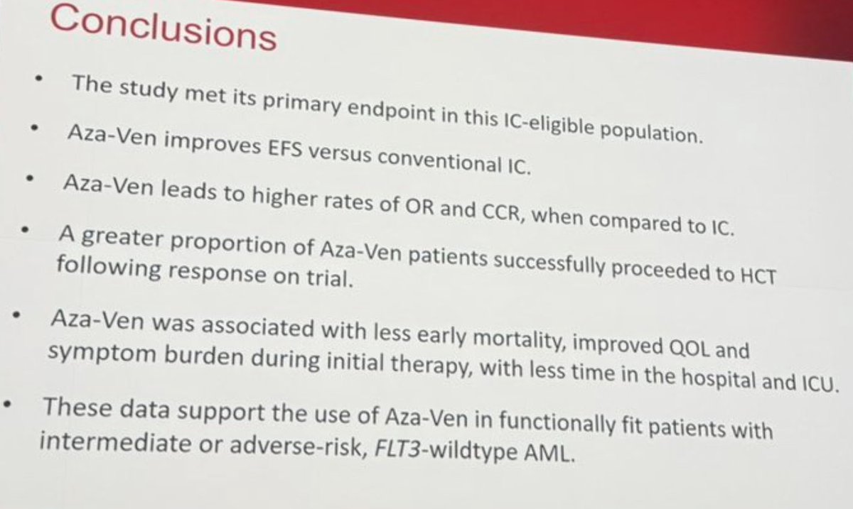 Mohty_EBMT's tweet photo. Congratulations to the PARADIGM team!
Aza-Ven delivering longer EFS, better responses, smoother journeys to transplant… the data are speaking loudly. Maybe it is finally time to let conventional induction chemotherapy enjoy a well-deserved retirement.
#ASH25 ⁦@TheIACH⁩ https://t.co/050SWfpCQh