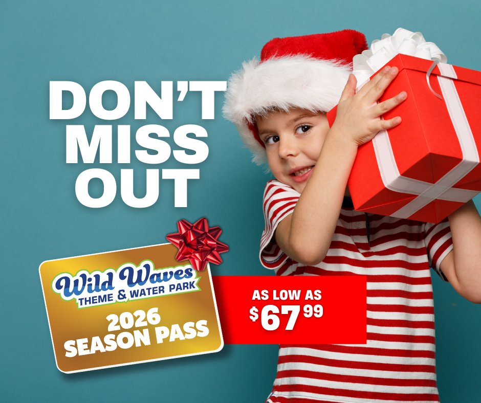 🎁 Last chance! Black Friday Sale ends TONIGHT at midnight - Season Passes only $67.99! Includes FREE parking, 3 FREE Friend Tickets, and more. Give the kids the best gift ever! → WildWaves.com