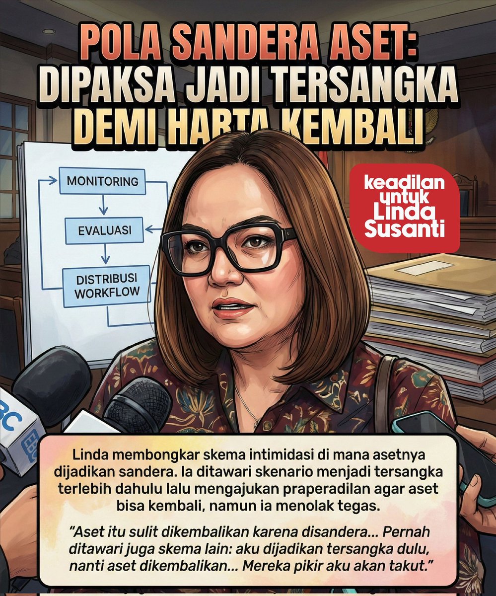 Makin banyak bukti yang menunjukkan ada kejanggalan dalam cara penyidik memperlakukan Linda Susanti. Jika benar ada Oknum KPK, maka harus segera dibuka ke publik. #PublikBerhakTahu #KeadilanUntukLinda