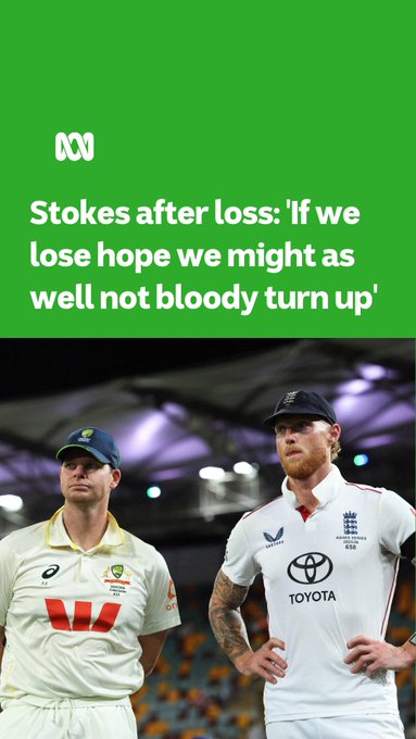 England captain Ben Stokes says his team needs a mental reset as it plans to go on holiday to Noosa 2-0 down in the Ashes.⚱️