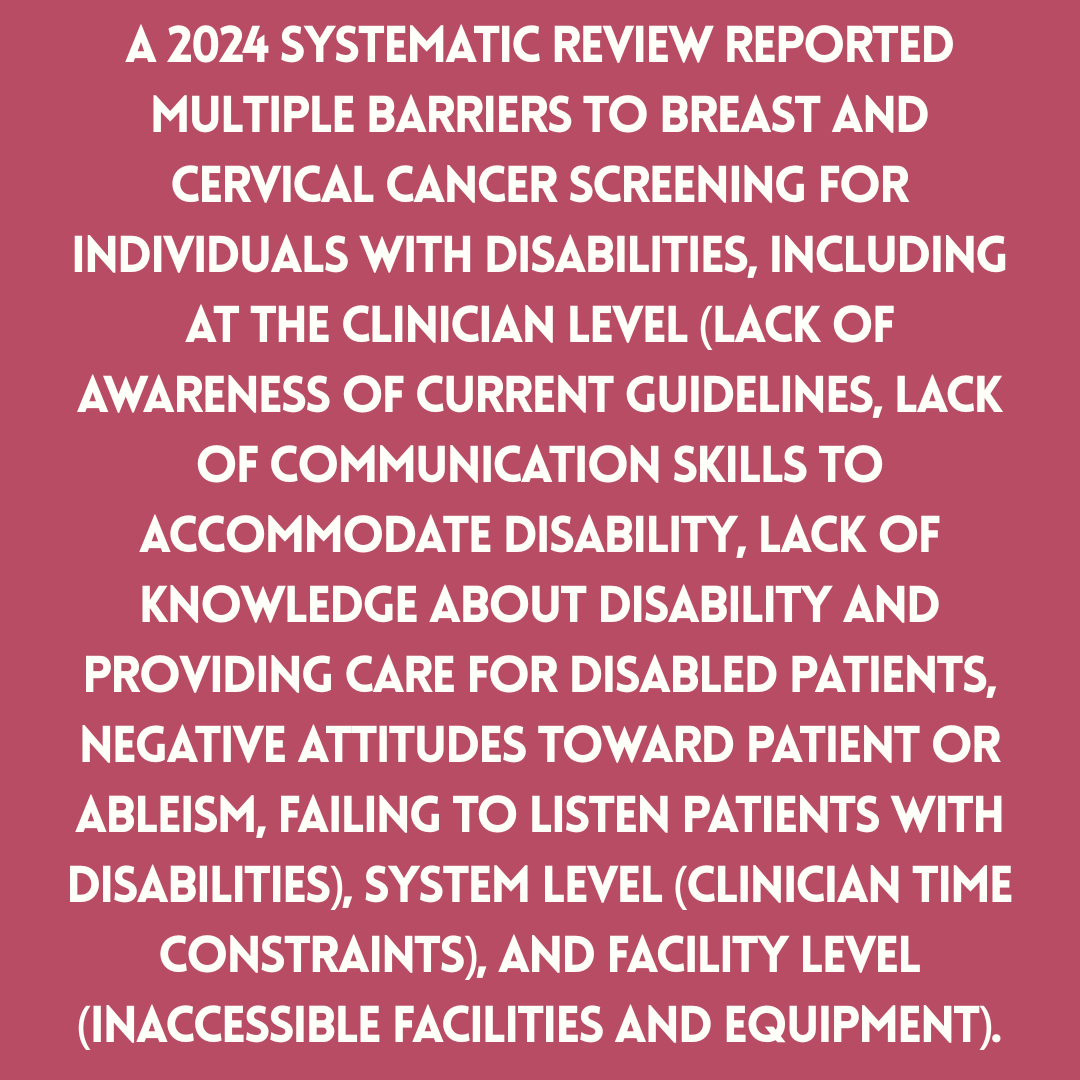 Overall review taken from American College of Obstetricians &amp; Gynecologists recent report about access to #obstetric &amp; #gynecologic care for patients with #disabilities reveals MULTIPLE BARRIERS still exist! See bit.ly/4jV3P5t #Education #accessible #healthcare #women