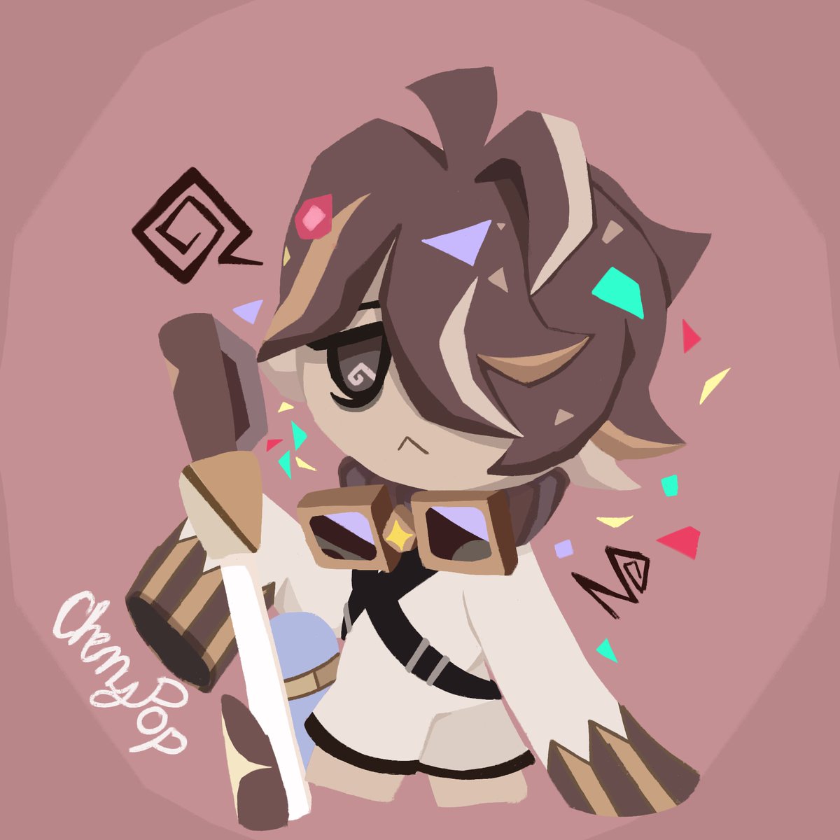 CherryPopGo's tweet photo. Stained Nougat Cookie!!! #crtoa #cookieruntowerofadventures #fanart https://t.co/awSDGGzDfQ