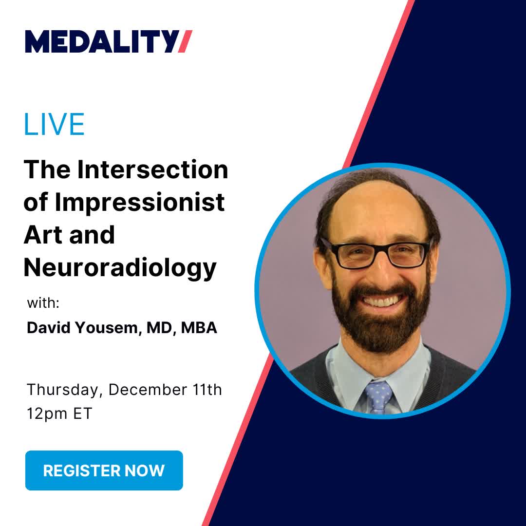 medalityhq's tweet photo. Don't miss this #radart talk! Dr. Yousem will explore how illnesses, especially ophthalmologic & neuropsychological disorders, may have shaped the work of Impressionist artists in the late 18th & early 19th centuries!
Register: https://t.co/COr9jv8grc https://t.co/RyH6Ph9YF4