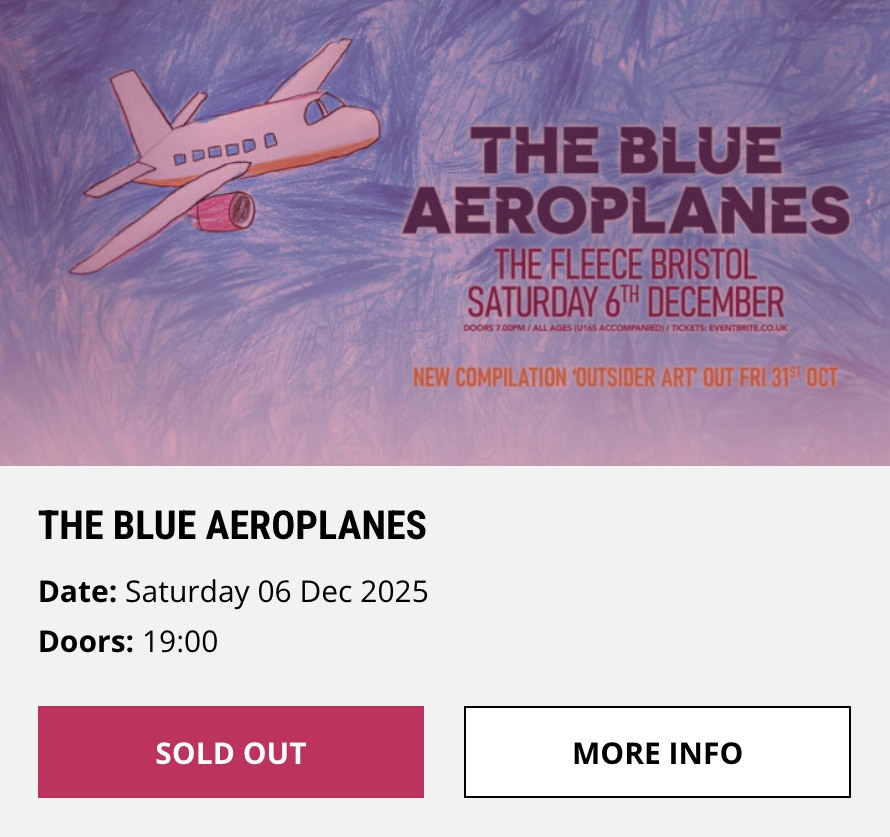 InProgResShow's tweet photo. Another year, another Blue Aeroplanes gig. Fantastic to see Gerard on such great form. The Tranquilizers were pretty good too. https://t.co/xXMaCa2pad