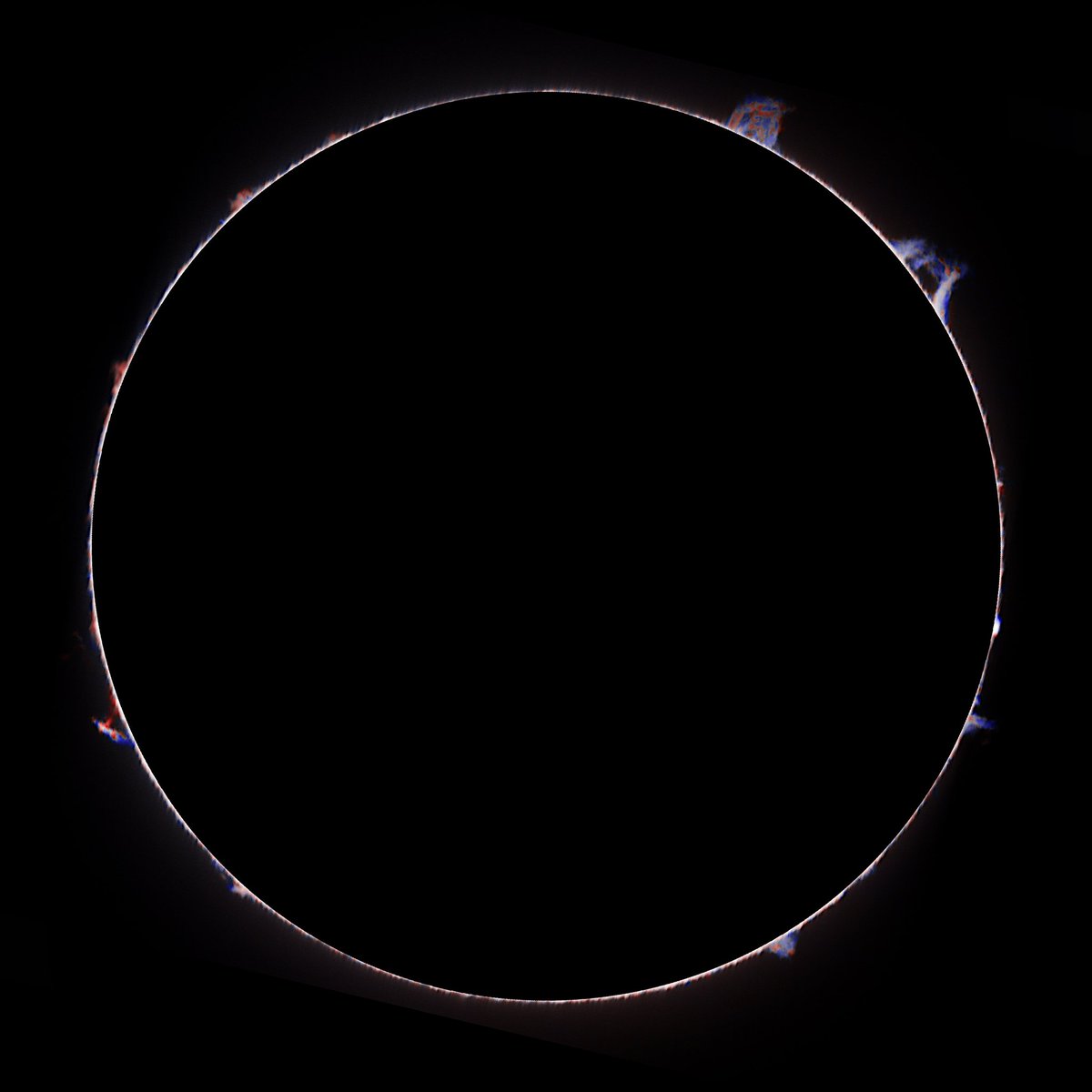 Dec 7, 2025 - The sun in hydrogen-alpha, helium (D3), iron (588.4nm), and doppler eclipse view.