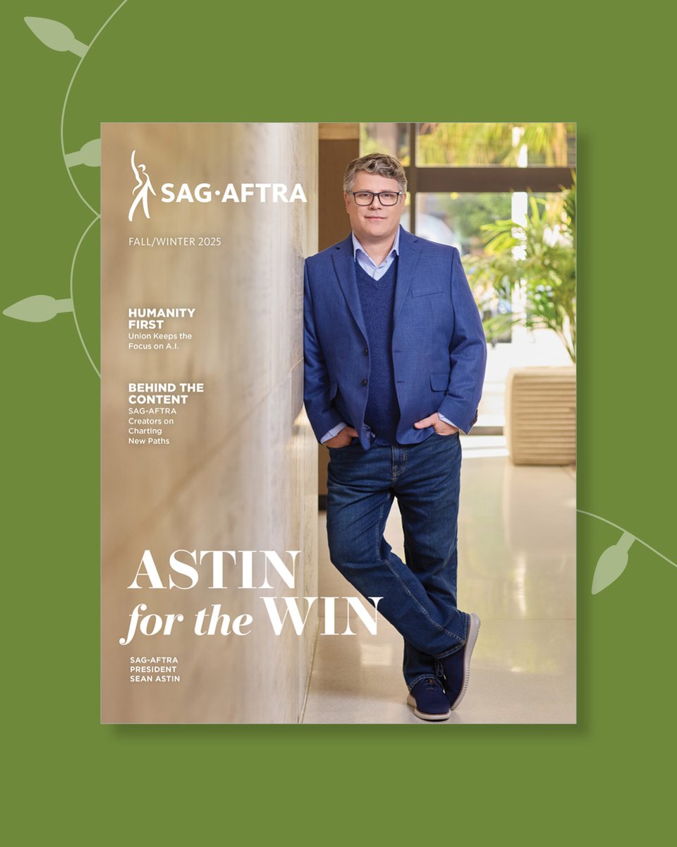 It's in his DNA. 🧬 Meet newly elected SAG-AFTRA President #SeanAstin in our biggest magazine issue to date! 🤝 Dive in: ow.ly/CR9P50XE3ck

Photo Credit: Rocco Ceselin