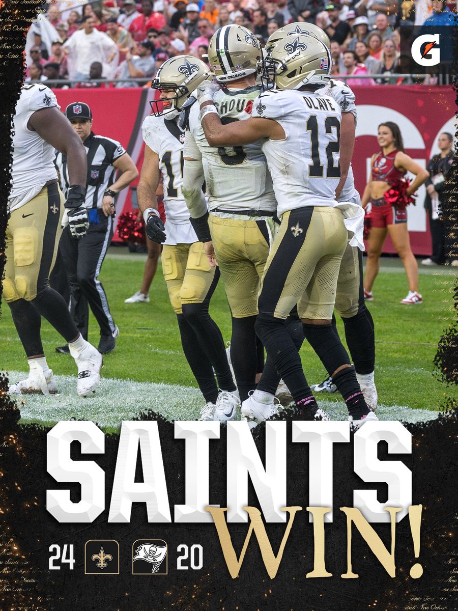 DUBS IN TAMPA
#Saints | @Gatorade