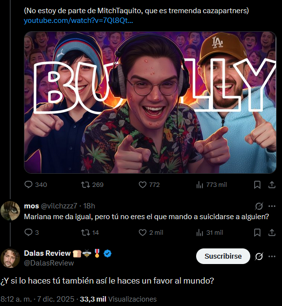 Sebrax_Chanel's tweet photo. "Mariana es un Bully"

Atentamente el enfermito que manda a medio mundo a suicidarse https://t.co/XJ0suUMkfI