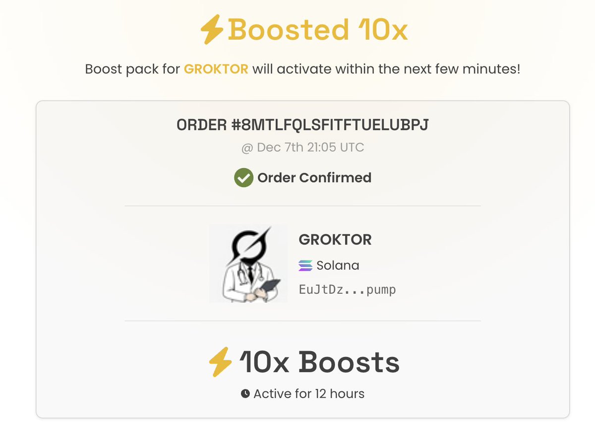 DeadByDawn1O1's tweet photo. For the dev,team and the community ⚡ Boosted 10x #GROKTOR  on DEX Screener! let's all do our part and push this!
https://t.co/JtBhgZj4Zj https://t.co/g2IizIwCNc