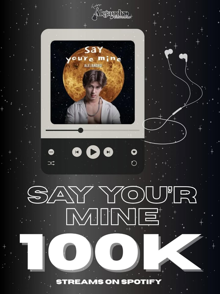 alearamburupe's tweet photo. [Spotify] SAY YOU'RE MINE YA LLEGÓ A LOS 100K EN SPOTIFY 🎉

💫 SYM es la 5ta y última canción de Alejandro en llegar a las 100K reproducciones 

— Gracias por el constante apoyo hacia Ale. Sigamos logrando más en conjunto  🤍

FELICIDADES A ALEJANDRO 
#SYM100K

🔗 Escúchala aquí (https://t.co/2DBNUNuQKG)

🔗 Perfil de Alejandro (https://t.co/2ptYAByNMS)

📍 Sigamos con el stream hacia la música de Alejandro junto a 0% 

#AlejandroAramburu #AlejandroSTBV #SantosBravos #STBV @santos_bravos