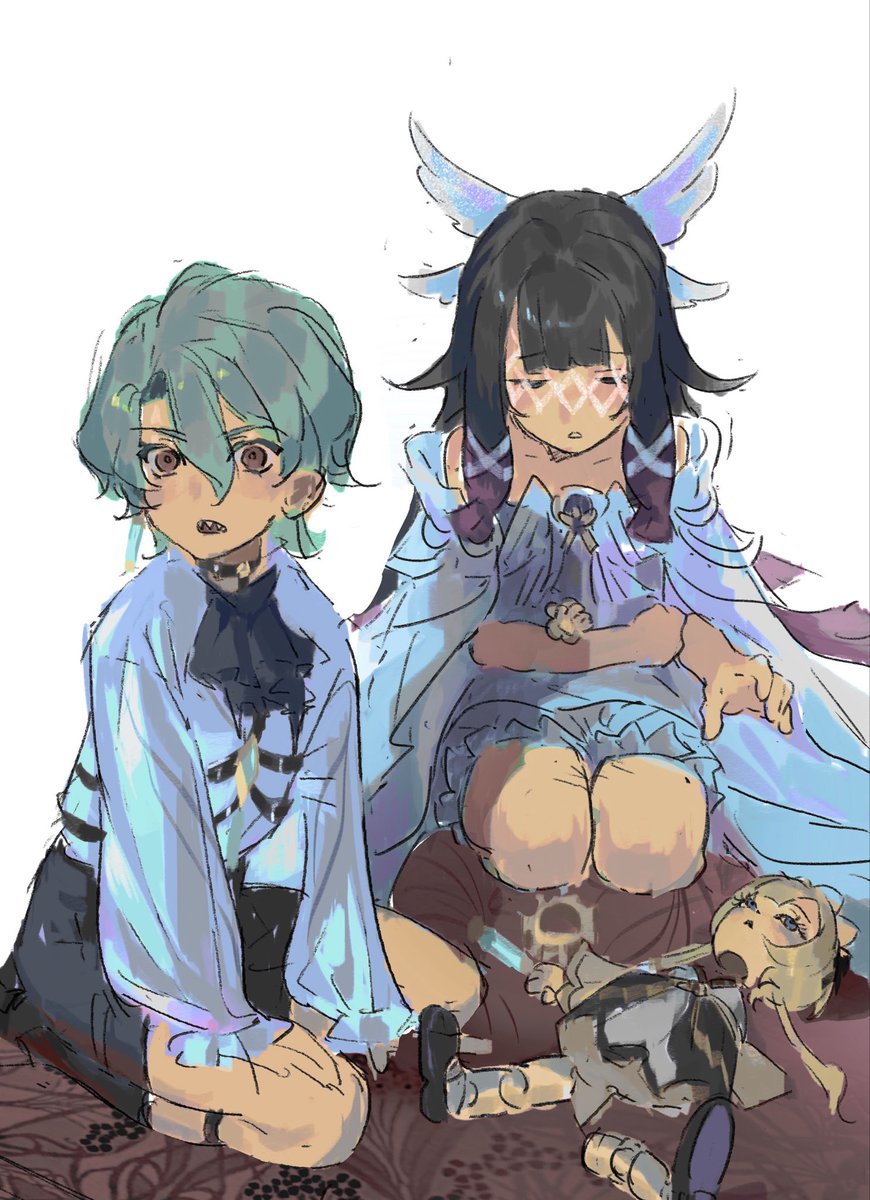 umbrellaaaaa3's tweet photo. 别欺负姑娘们… #Columbina #dottore #Sandrone https://t.co/fcsttbXJsT