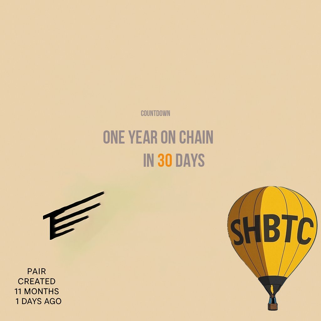 $SHBTC hits the 1-year mark in 30 days.
If you want to be part of the anniversary drop, post your Solana wallet below.
Must be following. Replies lock soon.
Don’t miss the birthday airdrop 🎉👇🔥