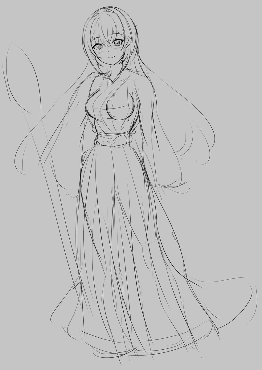 おはようございます☀ 今日も朝からお絵かきしています～ 今日はあたし