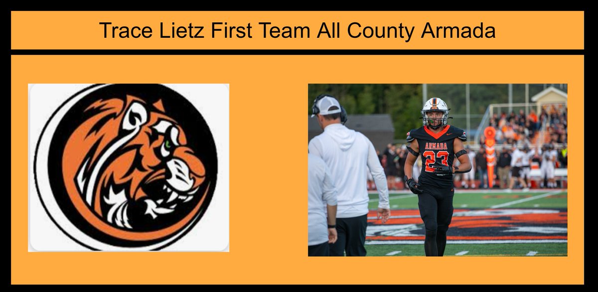 MacombCoaches's tweet image. First Team All County From Armada @LietzTrace @ArmadaFootball