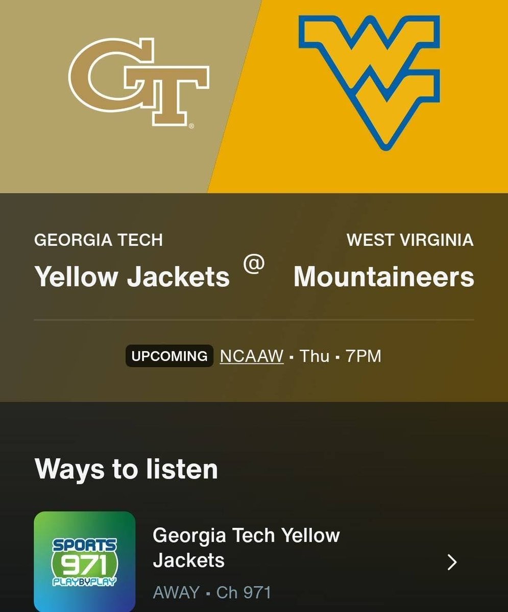 musterer's tweet image. "Alexa, play SiriusXM Channel 971"🔊

Or listen now in the SiriusXM app... 📱 siriusxm.com/player/event/g…

@accwbb @GTWBB @GTAthletics🐝