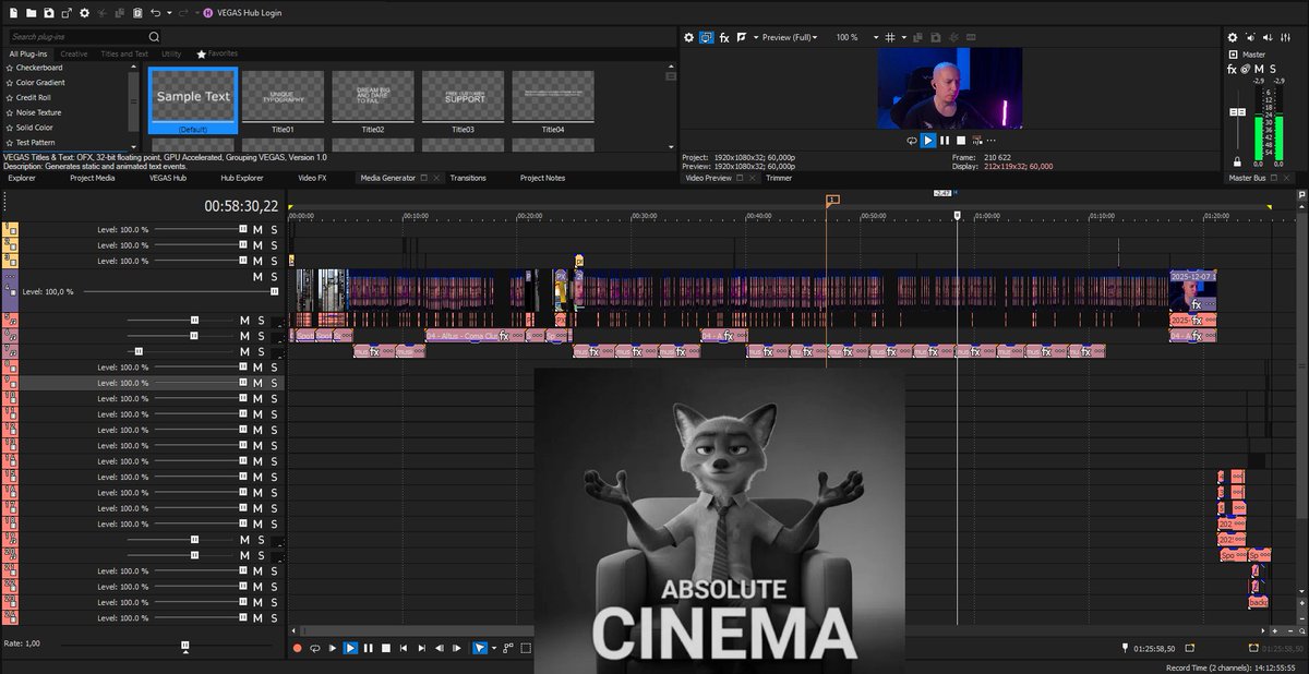 Завтра выпускаю видос по "Зверополису 2" на 1 час 25 минут.

Как я не умер, монтируя всё это, даже не знаю.