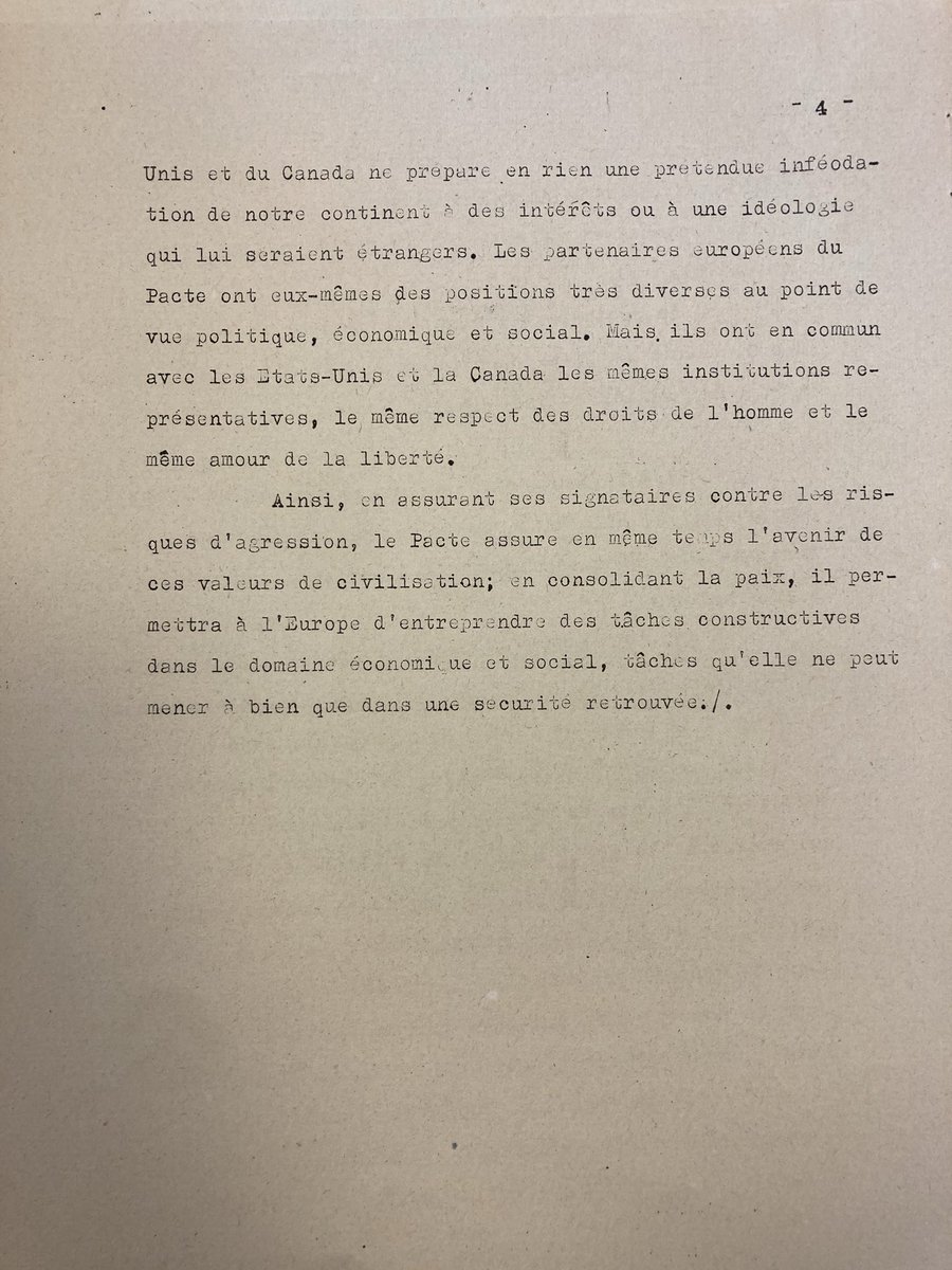 MurielDomenach's tweet image. Et de retrouver la manière dont la création de l’OTAN avait été présentée en 🇫🇷 par @francediplo. 
La suite, on la connaît :
La 🇫🇷 s’est dotée d’une dissuasion nucléaire indépendante, fondée sur l’analyse ô combien pertinente aujourd’hui, qu’elle ne pouvait s’en remettre à autre…