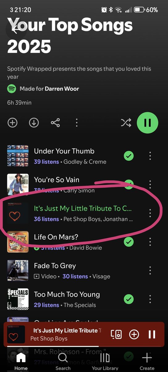 woory74's tweet photo. @francesbarber13 
Hi,
Just thought I'd share with you that you were my 3rd most listened to song  this year. And you feature many times more. (Friendly Fire gets me every time...x)

It's just your little tribute to Caligula darling... 

#NationalTreasure https://t.co/3VY0uMpO69