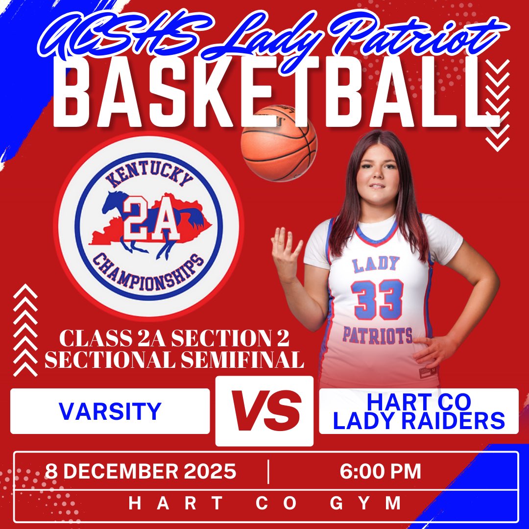 Make plans to head to Hart Co tomorrow night as the Lady Patriots play in the first round of the 2A Championships.