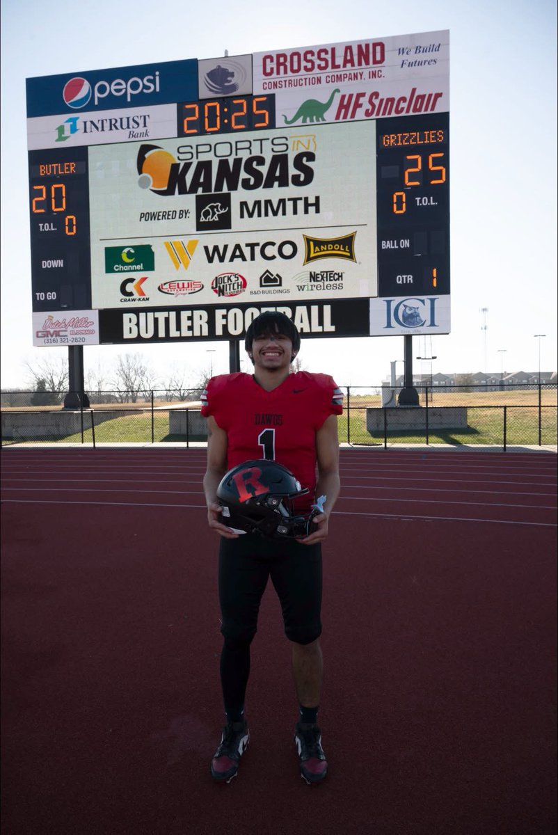 sportsinkansas's tweet photo. 2025 Sports in Kansas 1A Defensive Player of the Year
Andre Johnson – Rossville (Sr.)

Rossville senior linebacker Andre Johnson has been named the 2025 Sports in Kansas 1A Defensive Player of the Year. Johnson, a fearless, hard-hitting playmaker, piled up 133 tackles for head coach Derick Hammes and the 1A state runner-up Bulldawgs. It marks back-to-back 100+ tackle seasons for the Dawg standout in what is widely regarded as the toughest small-school football league in Kansas (Big East).

Johnson was selected to compete in the Native All-American Football Game on Sunday, December 14 at U.S. Bank Stadium (home of the Minnesota Vikings), where he will represent the Prairie Band Potawatomi Nation.

Not just a defensive anchor, Johnson also delivered nearly 500 yards of total offense with 13 TDs, thriving in short-yardage and physical goal-line situations. A compact force at 6-0, 211 pounds, he’s described by opposing coaches as someone who “is always where the ball is.”

Special consideration for Sterling sophomore Jacob Lewis finished second in the voting in a narrow race. #sportsinkansas