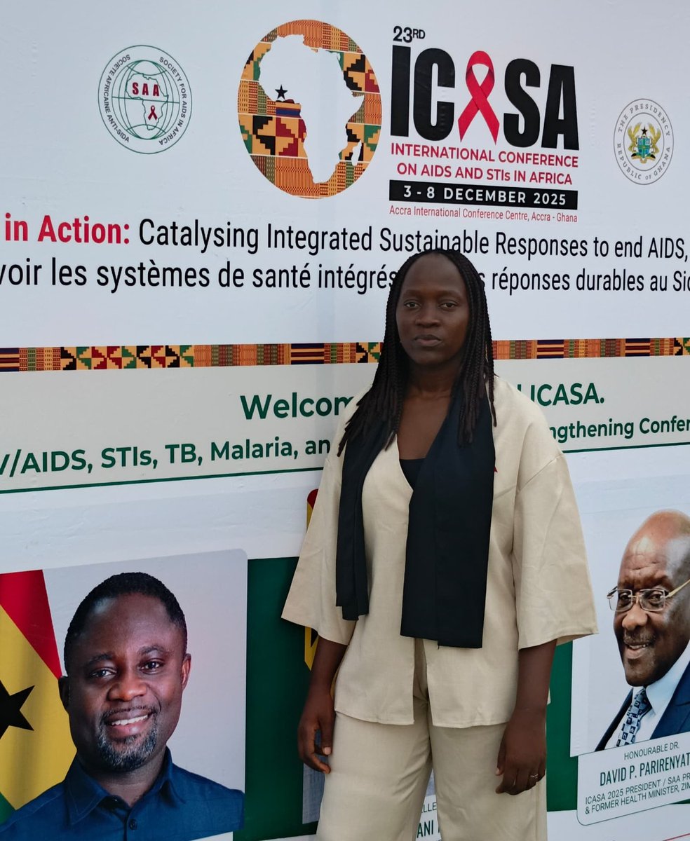 ca_jaim's tweet photo. A Rosália Djedjo, da GBissau🇬🇼, está em Acra (Gana) para participar da 23ª International conference on #AIDS and STIs in Africa (ICASA 2025) como parte da delegação estratégica da #juventude do @UNFPA WCARO, ela irá co-facilitar uma sessão crucial para capacitar jovens #líderes. https://t.co/E1PgGSKcOS