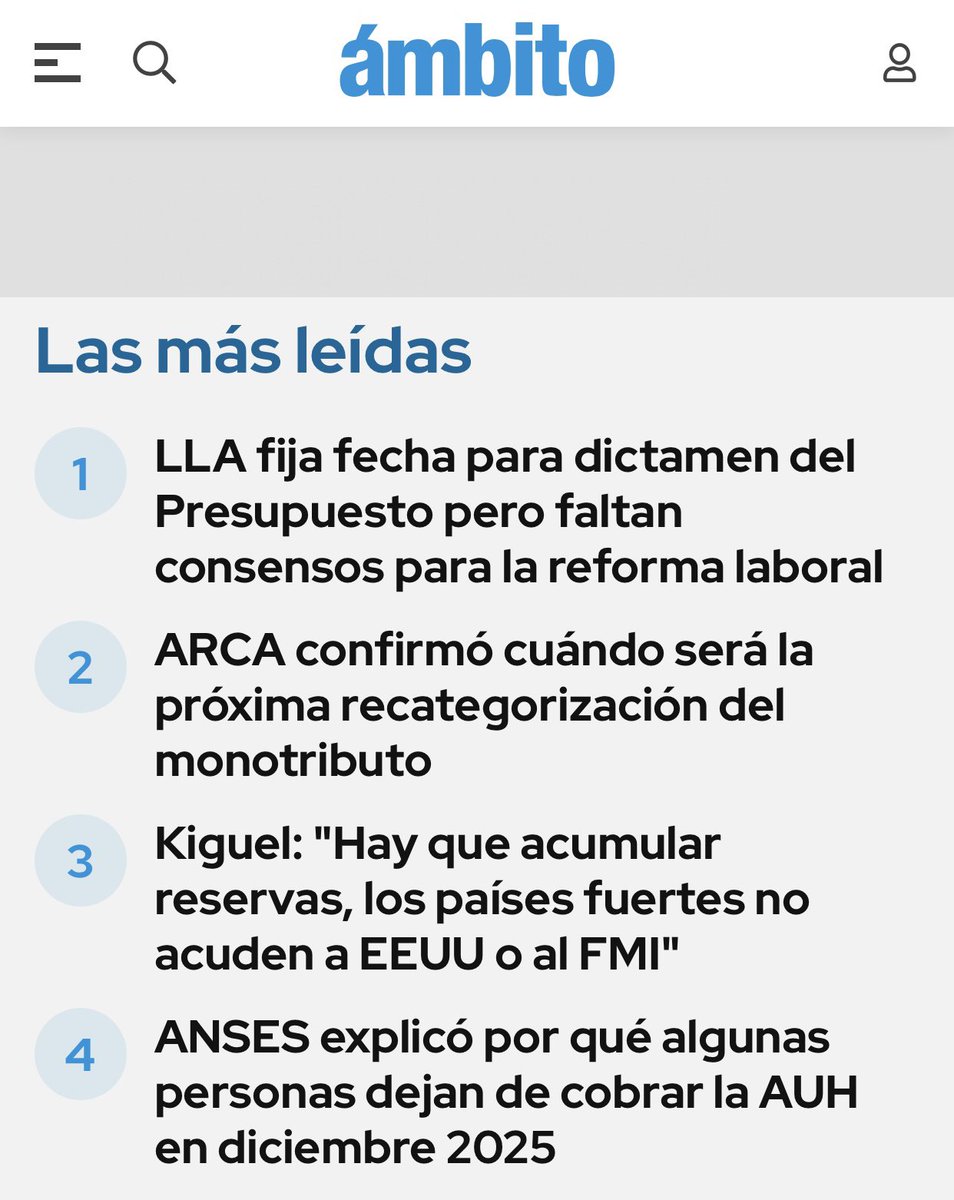 Gracias por leer

LLA ya agenda fecha para dictaminar el Presupuesto 2026; reforma laboral en suspenso 

ambito.com/politica/la-li…