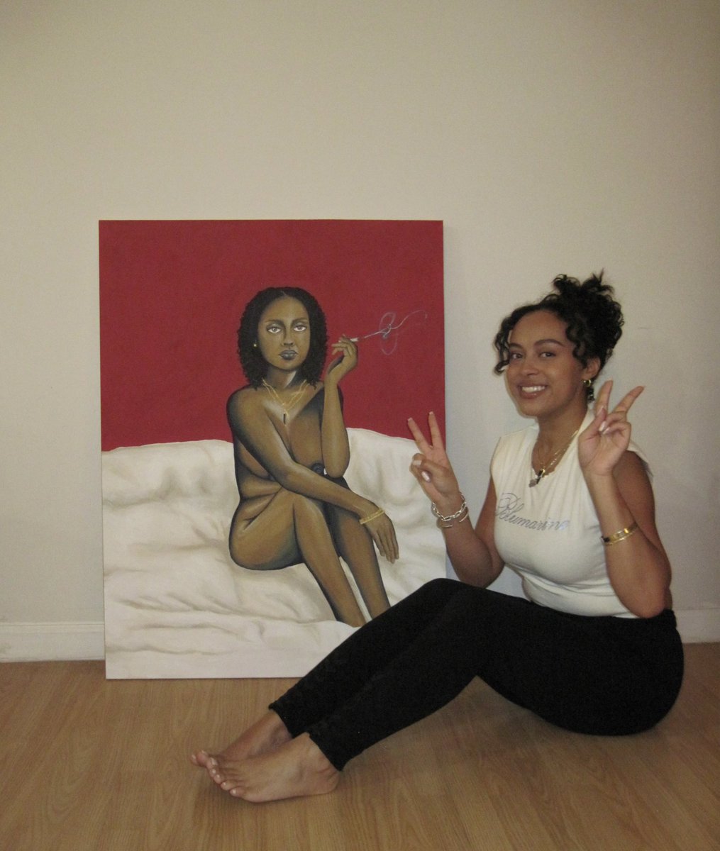 extraoxtailpls's tweet photo. “Let me be” 30x40 inches, Acrylic on Canvas. So proud of this piece https://t.co/nuBA805iG7
