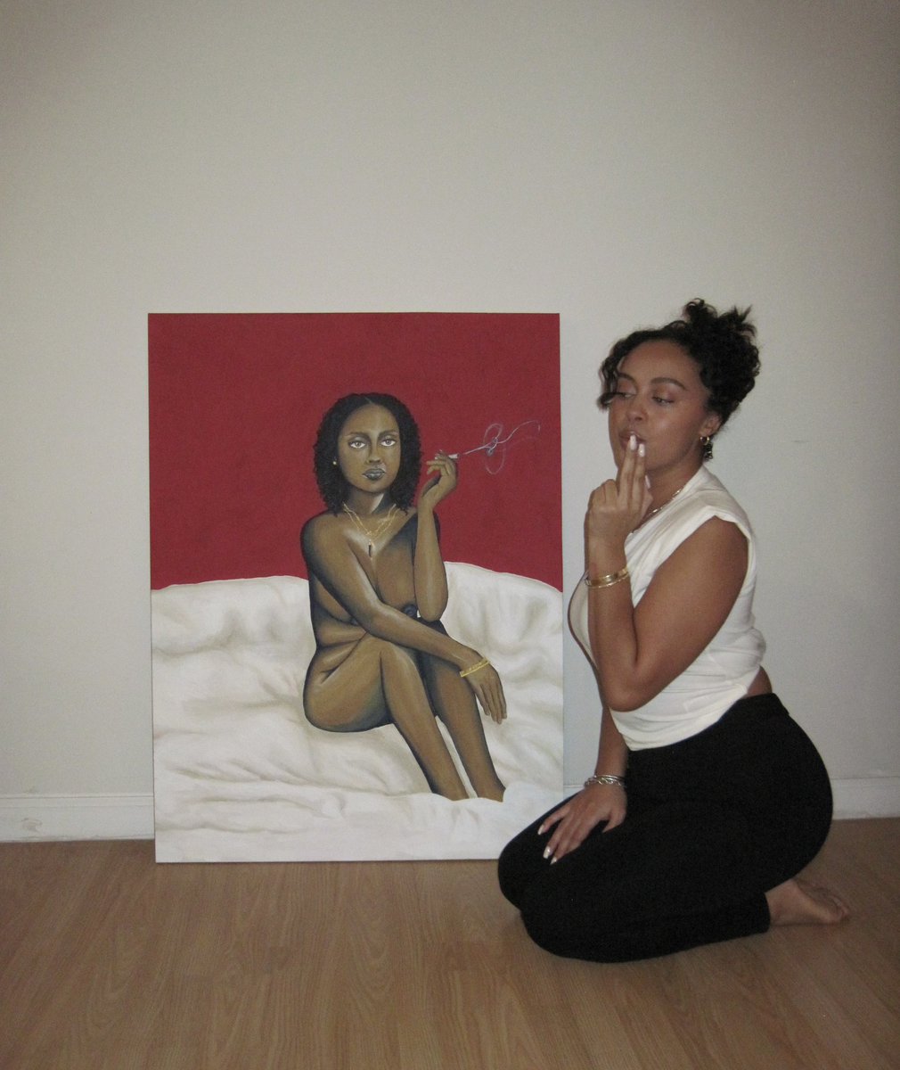 extraoxtailpls's tweet photo. “Let me be” 30x40 inches, Acrylic on Canvas. So proud of this piece https://t.co/nuBA805iG7
